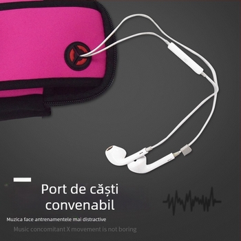 Brățară de telefon pentru alergare, unisex, material diving, sezon primăvara 2024, sporturi în interior, culoare solidă, respirabilă, ultra-ușoară, antibacteriană, rezistentă la uzură