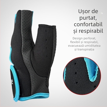 Mănuși de fitness unisex, din cauciuc respirabil, potrivire universală, protecție a palmei, design cu degete parțial acoperite pentru antrenament și ciclism