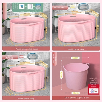 Găleată de baie pentru adulți și copii | din poliuretan | CUPC certifikat | cadă inteligentă | servicii de instalare disponibile