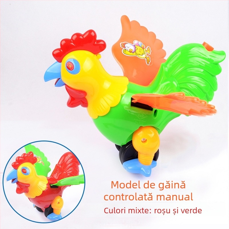 Jucărie de împins pentru bebeluși cu design cu o singură tijă, sonerie muzicală, jucărie interactivă din PVC pentru copii 4–6 ani