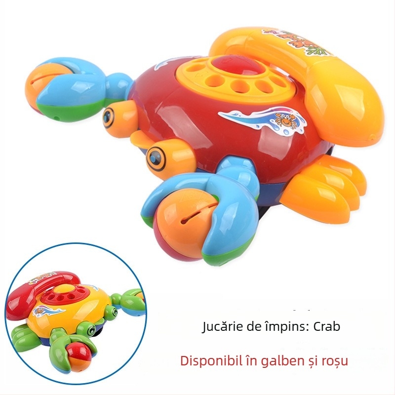 Jucărie de împins pentru bebeluși cu design cu o singură tijă, sonerie muzicală, jucărie interactivă din PVC pentru copii 4–6 ani
