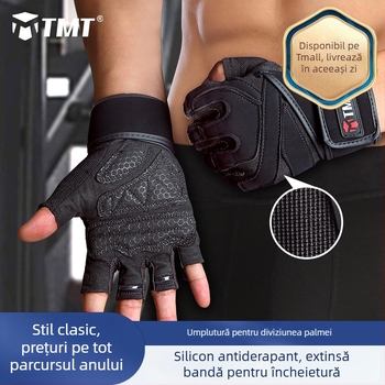 Mănuși de antrenament pentru fitness cu protecție a palmei – aderență anti-alunecare, poliester, pentru adulți, pentru fitness în aer liber și ciclism