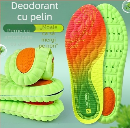 Insolă PU model 2406, stil național sport, masaj, absorbție a șocurilor, anti-odor, talpă integrală pentru adidași, pantofi din piele, casual, din țesătură