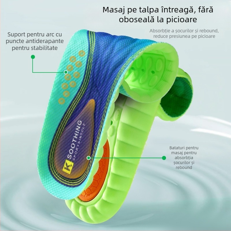Insolă PU model 2406, stil național sport, masaj, absorbție a șocurilor, anti-odor, talpă integrală pentru adidași, pantofi din piele, casual, din țesătură