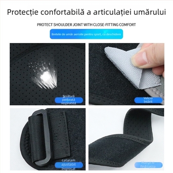 Bandă reglabilă de susținere a umărului – pentru adulți, volei, protecție împotriva întinderilor și dislocărilor, compresie și stabilitate (material: OK fabric; echipament de fitness; masaj pentru sănătate)