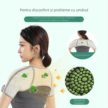 Strong Mugwort încălzitor pentru umăr, pentru somn de iarnă, poliester/spandex/elastan, pentru adulți, protecție de umeri