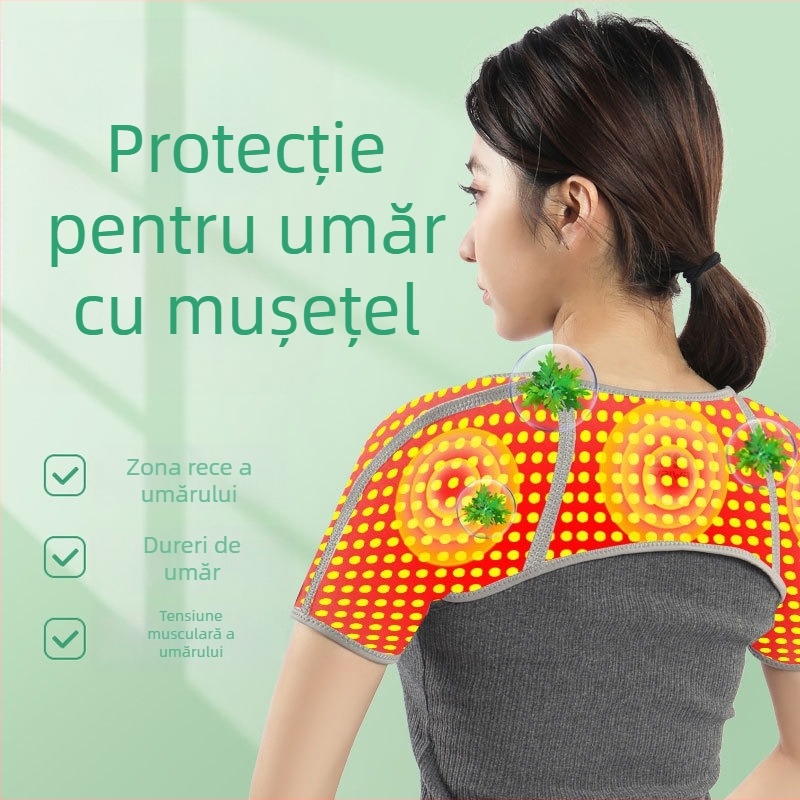 Strong Mugwort încălzitor pentru umăr, pentru somn de iarnă, poliester/spandex/elastan, pentru adulți, protecție de umeri