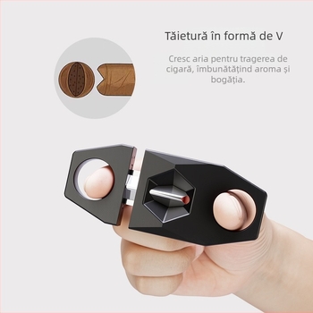 FOGSON Tăietor de trabucuri — din metal, portabil, design simplu, pentru uz casnic, personalizabil