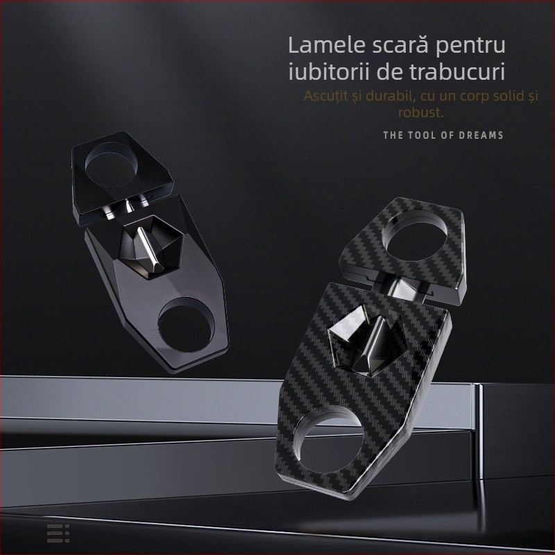 FOGSON Tăietor de trabucuri — din metal, portabil, design simplu, pentru uz casnic, personalizabil