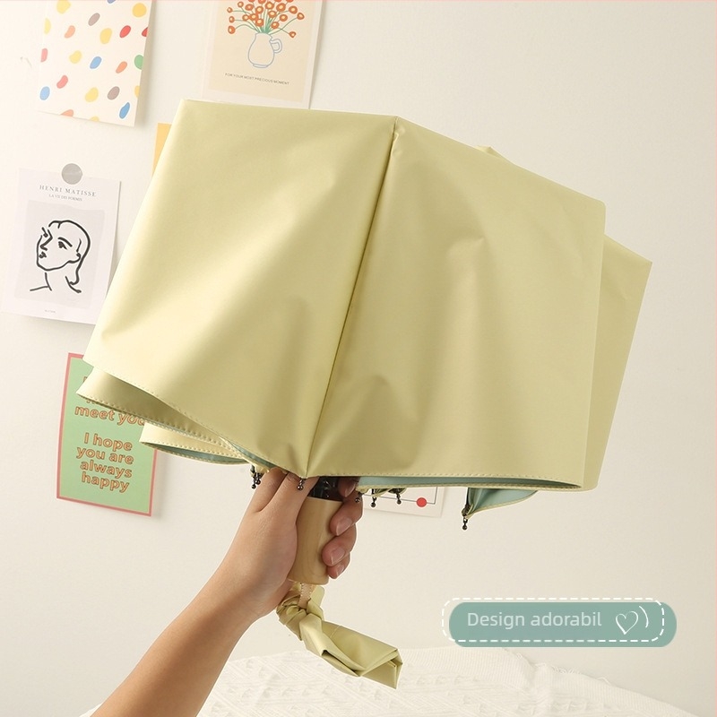 Ice Cream Color Series Umbrelă Pliabilă pentru Femei — Protecție UV, Dublă utilizare pentru soare și ploaie, Cadru din aliaj cu 8 brațe, 210T Poliester