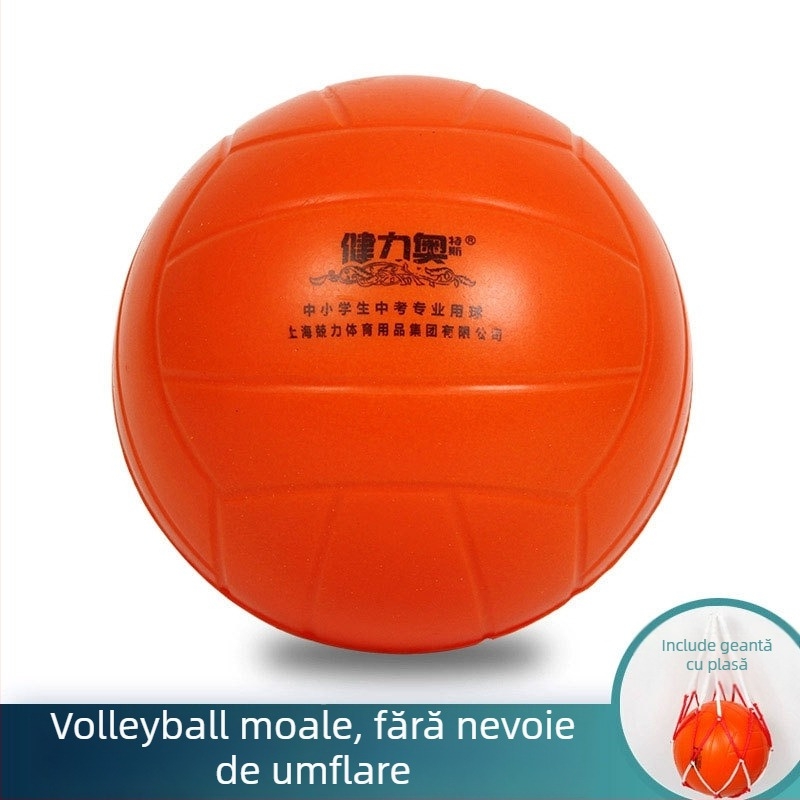 Volei de antrenament pentru interior, fără umflare, ultra-moale, silențios, material PU, destinat elevilor