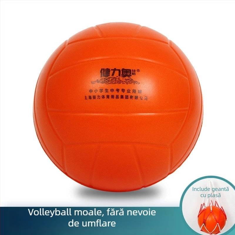 Volei de antrenament pentru interior, fără umflare, ultra-moale, silențios, material PU, destinat elevilor