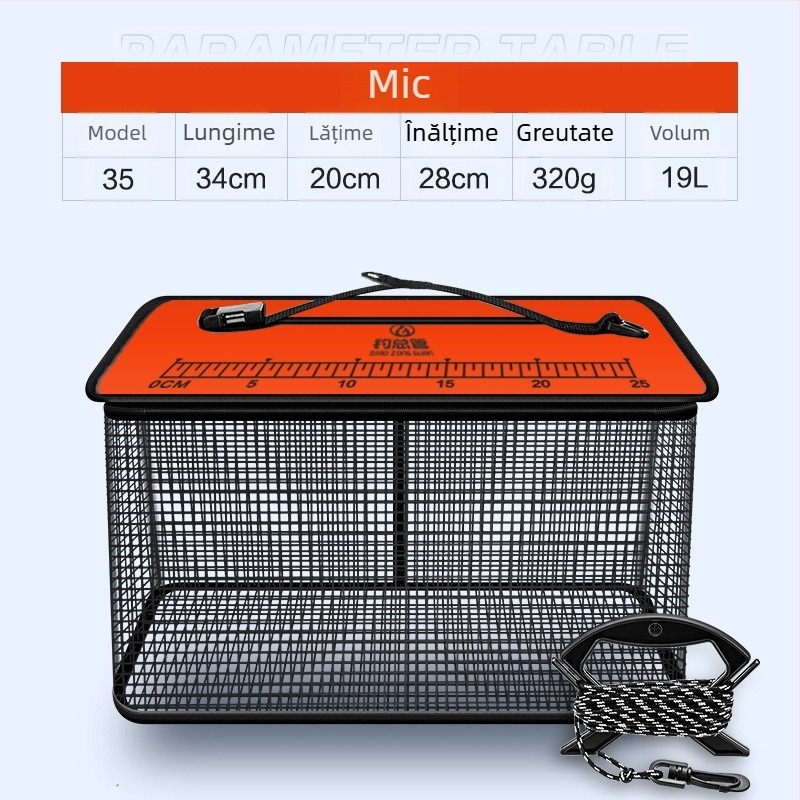 Coș de protecție pentru pescuit – plutitor, uscare rapidă, din nailon, pentru pescuit la mare și la stâncă (Brand: Fishing Manager)