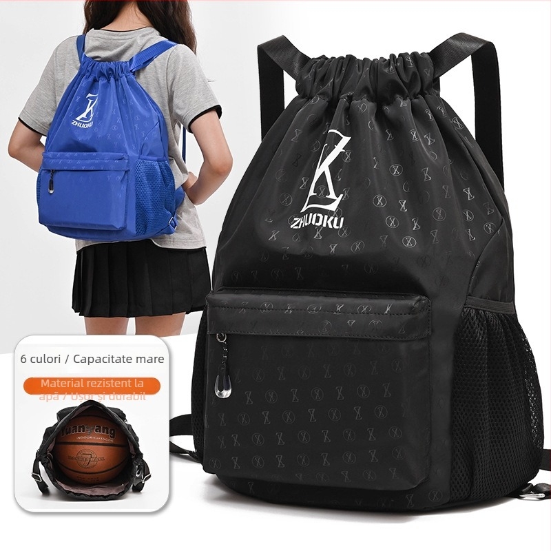 Rucsac cu șnur, unisex, material Oxford impermeabil, capacitate 20–35 L, potrivit pentru laptop de 8 inch