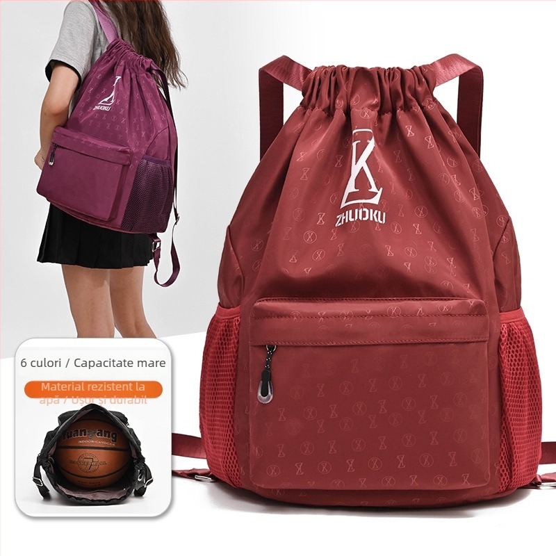 Rucsac cu șnur, unisex, material Oxford impermeabil, capacitate 20–35 L, potrivit pentru laptop de 8 inch