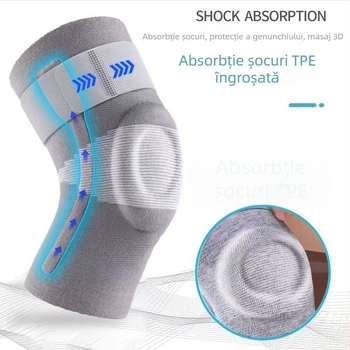 Genunchiere medicale pentru alpinism, protecție a meniscului, corp din poliester și căptușeală de bumbac, protecție pentru genunchi, potrivite pentru alergare și drumeții