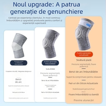 Genunchiere medicale pentru alpinism, protecție a meniscului, corp din poliester și căptușeală de bumbac, protecție pentru genunchi, potrivite pentru alergare și drumeții