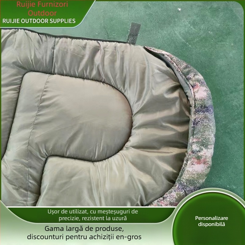Sac de dormit tip plic pentru adulți, umplutură din bumbac gol, căptușeală din poliester, țesătură poliester, construcție tip plic, greutate 1-3 kg