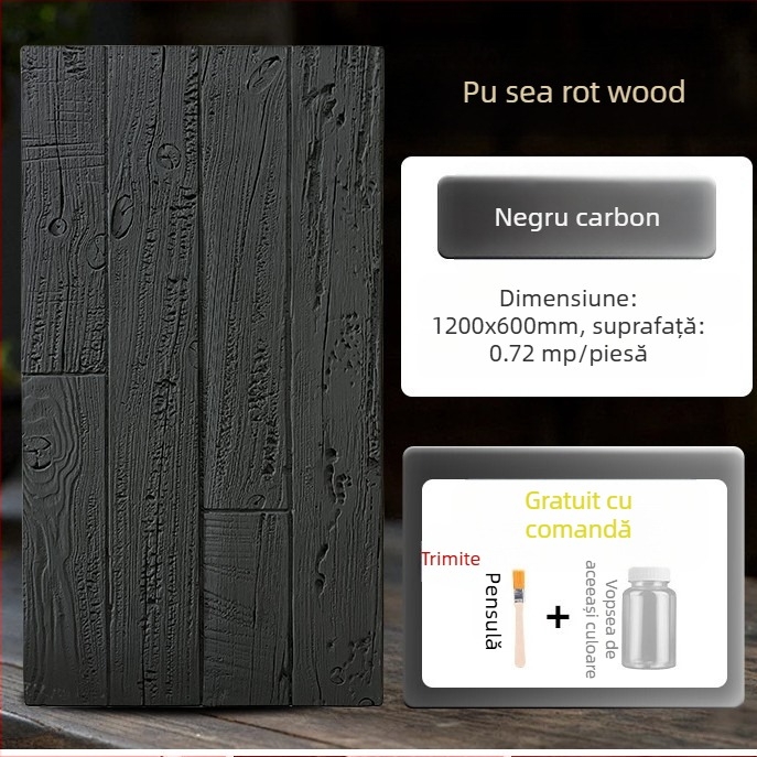 Panou decorativ din cărămidă antic PU, aspect lemn, stil european clasic, finisaj mat, fabricație poliuretană