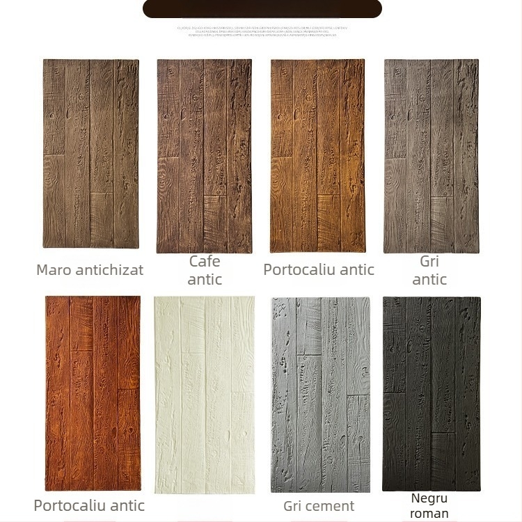 Panou decorativ din cărămidă antic PU, aspect lemn, stil european clasic, finisaj mat, fabricație poliuretană