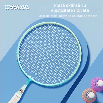 Rachetă de badminton pentru copii – ramă din aliaj de fier, greutate 95–100 g, priză G3
