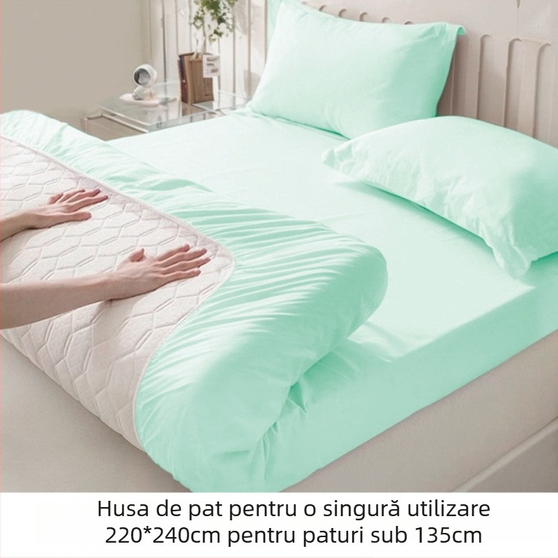 Acoperire de protecție pentru saltea – de unică folosință, rezistentă la praf, portabilă, groasă; SMMS țesătură nețesută