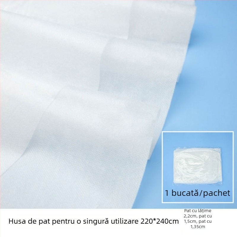 Acoperire de protecție pentru saltea – de unică folosință, rezistentă la praf, portabilă, groasă; SMMS țesătură nețesută