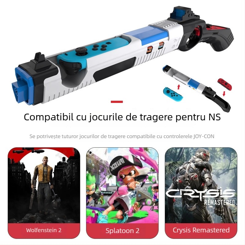 Controler de pistolă senzorial Switch pentru NS, detașabil, cu 4 sloturi pentru carduri, compatibil cu jocuri Switch