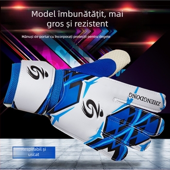 Mănuși de portar fotbal cu protecție a degetelor, pentru antrenament și competiție – model ZD616, Zhengdong