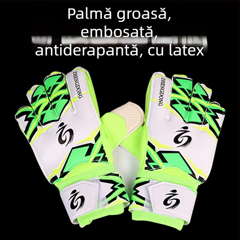 Mănuși de portar fotbal cu protecție a degetelor, pentru antrenament și competiție – model ZD616, Zhengdong