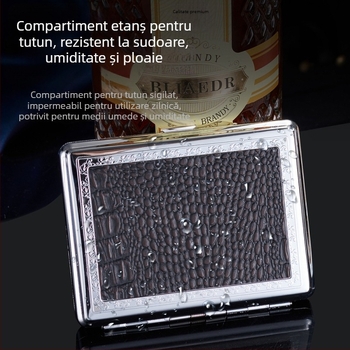Cutie metalică pentru țigarete, design modern minimalist; personalizare disponibilă; imprimare de logo posibilă; origine Zhejiang.
