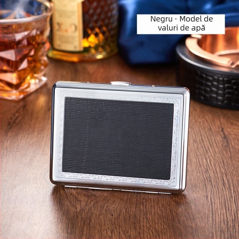 Cutie metalică pentru țigarete, design modern minimalist; personalizare disponibilă; imprimare de logo posibilă; origine Zhejiang.