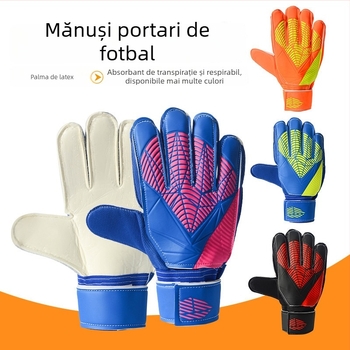 Mănuși de portar, cu protecție a degetelor, PU îngroșat, rezistente la uzură, unisex, pentru fotbal