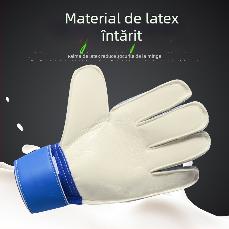 Mănuși de portar, cu protecție a degetelor, PU îngroșat, rezistente la uzură, unisex, pentru fotbal