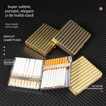 Carcasă din plastic pentru țigarete, 10 țigarete, portabilă, design cu compartiment pentru carduri, rezistentă la deformare, personalizabilă cu logo