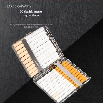 Carcasă din plastic pentru țigarete, 10 țigarete, portabilă, design cu compartiment pentru carduri, rezistentă la deformare, personalizabilă cu logo