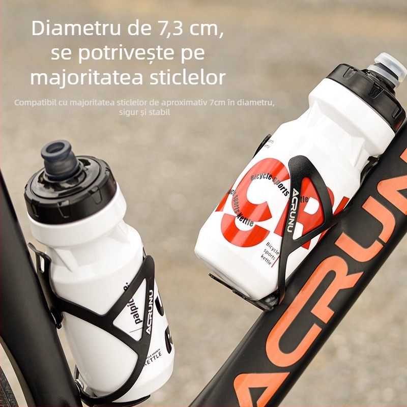 ACRUNU sticlă de apă pentru bicicletă, cu design de tip presiune — capacitate mare, blocare de siguranță, bază îngroșată, potrivită pentru MTB și biciclete de drum.