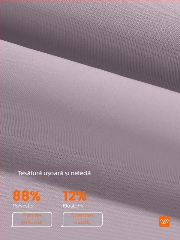 Tricou sport cu mânecă scurtă, fermoar parțial - Croială Slim, înaltă elasticitate, material poliester/elastan 88%/12%, pentru alergare, fitness și yoga