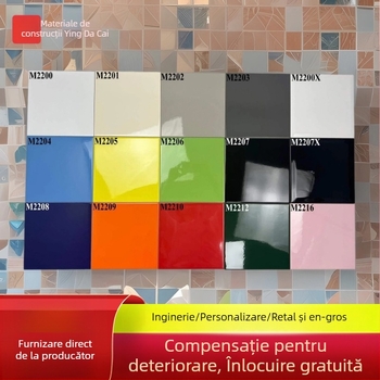 Plăci ceramice pentru pereți interiori, stil Nordic, model pastoral în carouri, finisaj mat, rezistent la umezeală