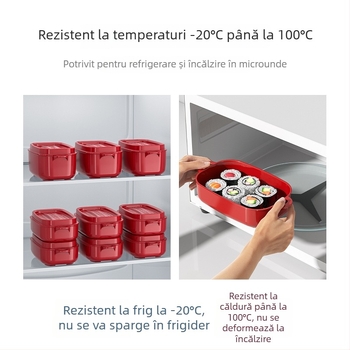 Cutie prânz cu două niveluri, pătrată, PP, compatibilă cu microunde, 800-1000 ml