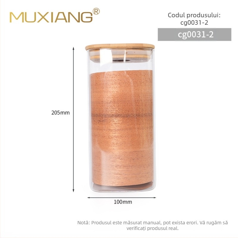 MUXIANG humidor pentru țigari cu higrometru — recipient etanș din oțel inoxidabil, pachet de 100 bucăți, cu chipsuri de cedru spaniol