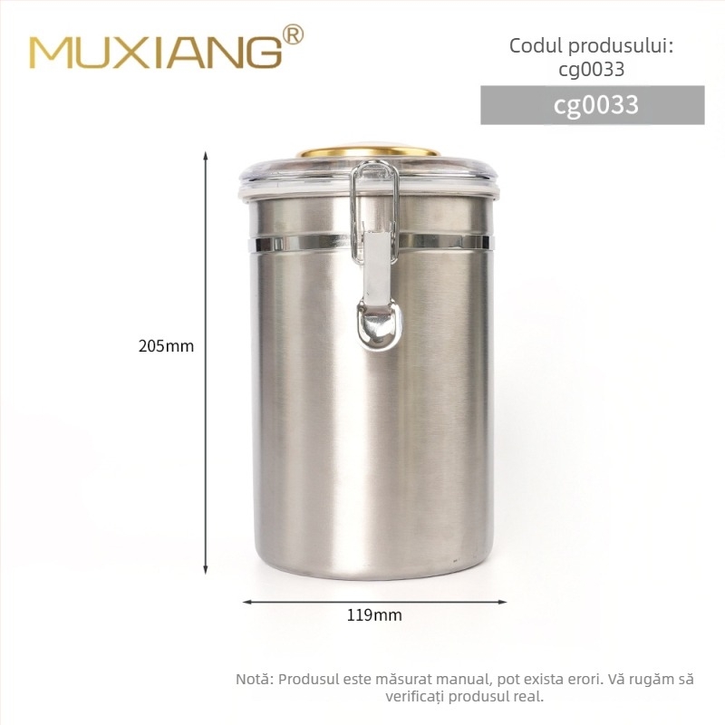 MUXIANG humidor pentru țigari cu higrometru — recipient etanș din oțel inoxidabil, pachet de 100 bucăți, cu chipsuri de cedru spaniol