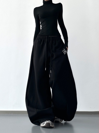 Pantaloni denim largi pentru femei | talie înaltă, lungi, iarna 2025