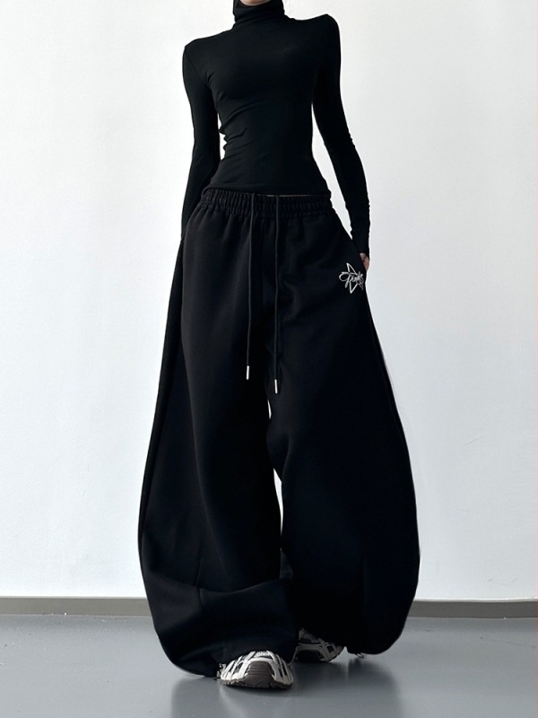 Pantaloni denim largi pentru femei | talie înaltă, lungi, iarna 2025