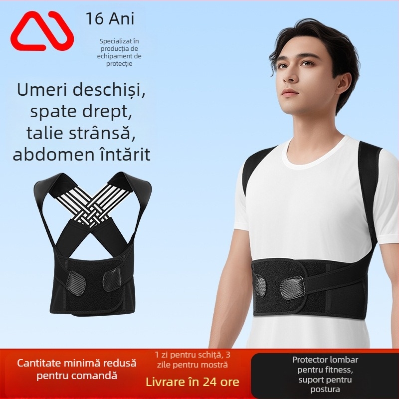 Corector de postură pentru adulți – curea din spandex, suport pentru umeri, alinierea coloanei, pentru alergare și fitness