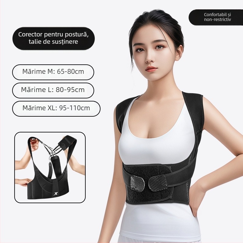 Corector de postură pentru adulți – curea din spandex, suport pentru umeri, alinierea coloanei, pentru alergare și fitness