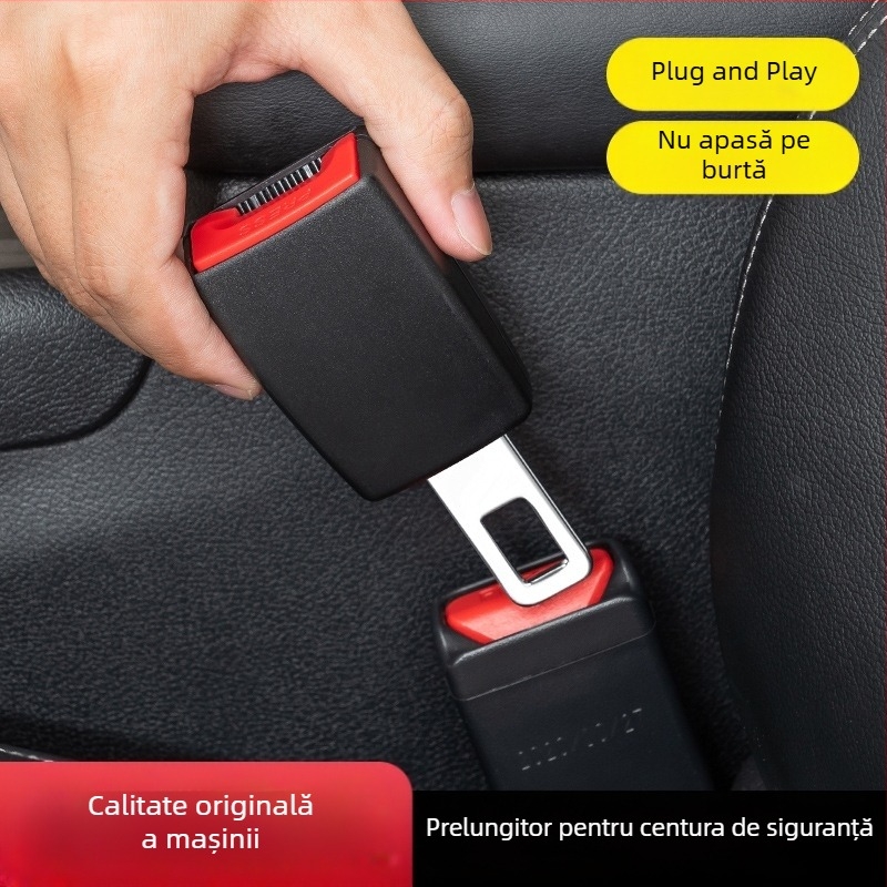Extender pentru centura de siguranță auto cu clip de siguranță și conector de extindere — poliester, greutate 120 g, brand JYNB, tip Practic