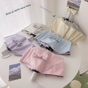 Umbrelă automată pliabilă pentru femei, cu ramă de 8 brațe, material 190T, tijă din oțel, mâner din cauciuc, protecție UV UPF50+, rezistentă la vânt și ploaie