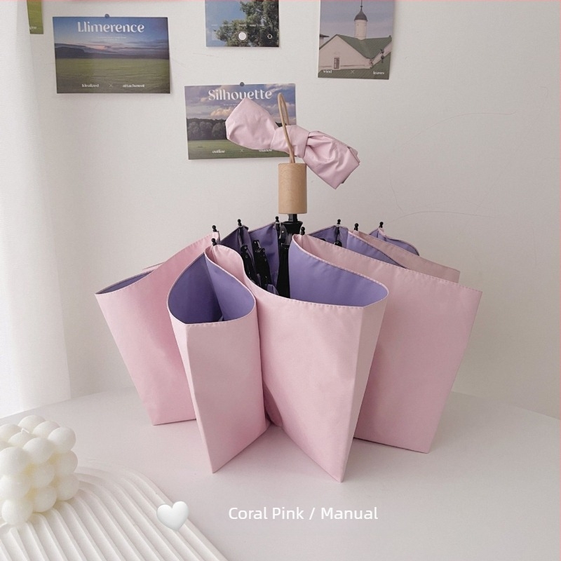 Umbrelă automată pliabilă pentru femei, cu ramă de 8 brațe, material 190T, tijă din oțel, mâner din cauciuc, protecție UV UPF50+, rezistentă la vânt și ploaie