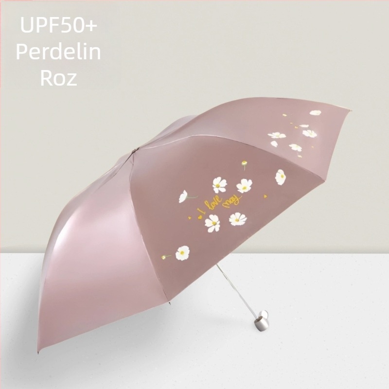 Umbrelă de soare în formă de creion, schelet din oțel cu 7 brațe, deschidere/închidere manuală, țesătură din poliester 190T, protecție UV UPF>50